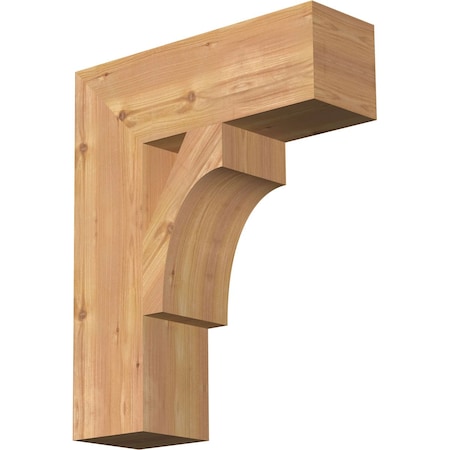 Westlake Block Smooth Bracket, Western Red Cedar, 5 1/2"W x 18"D x 22"H